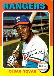 1975 Topps Baseball Cards      178     Cesar Tovar